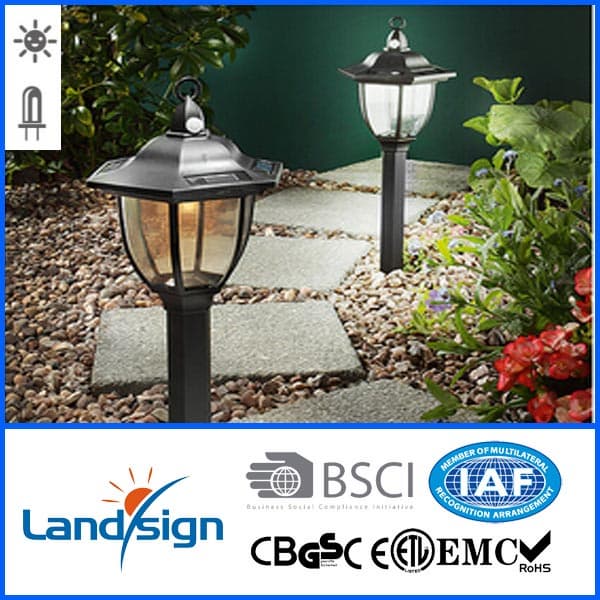 outdoor insert lamp solar panel motion sensor light standing